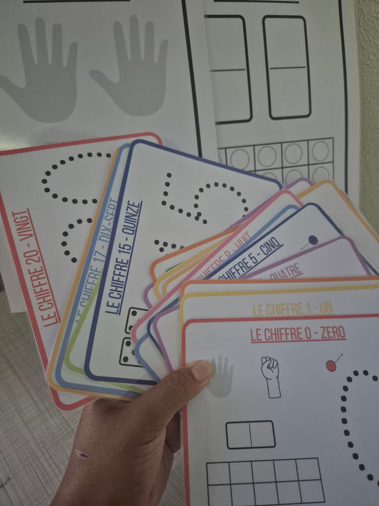 Cartes chiffres de 0 a 20