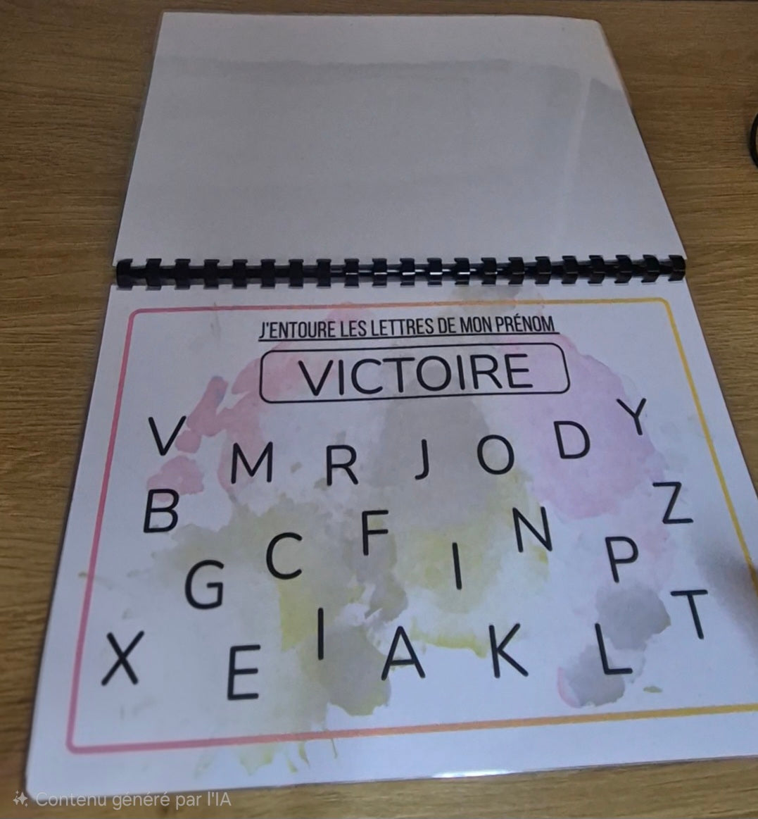 Livret d'activité : J'apprends mon prénom