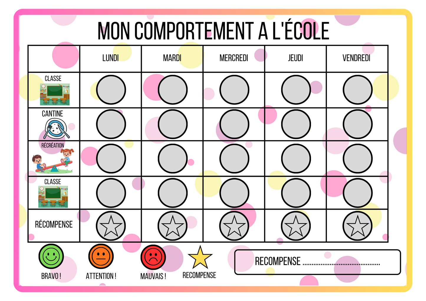 4 supports comportement fille ou garcon PDF