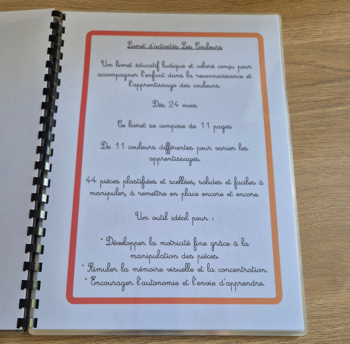 Livret d'activité les couleurs PDF