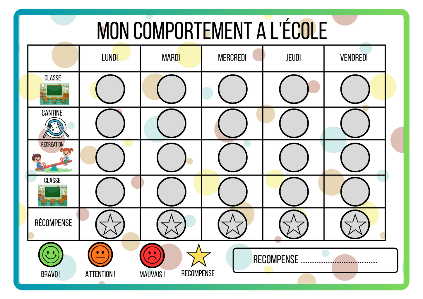 4 supports comportement fille ou garcon PDF