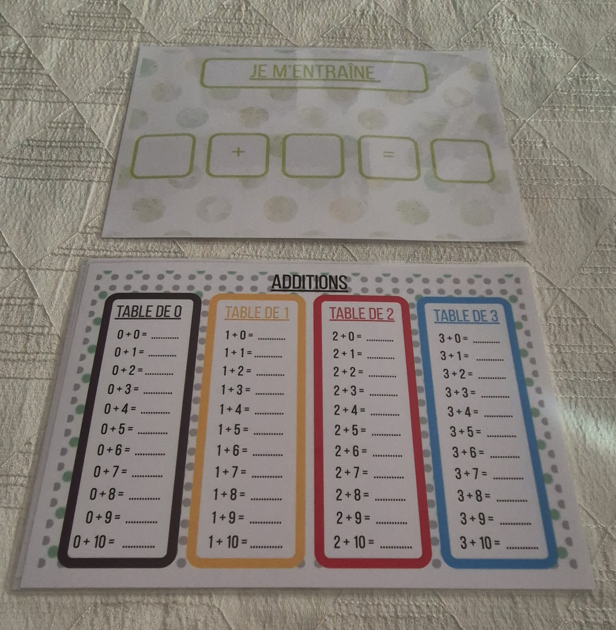 Support multiplication - addition- soustraction PDF