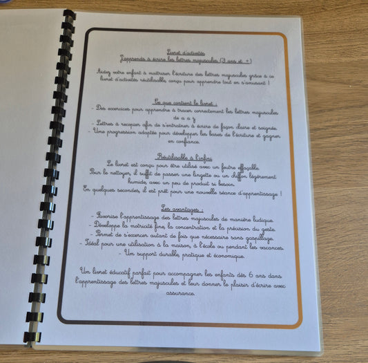 Livret d'activité j'écris l'alphabet et les chiffres PDF