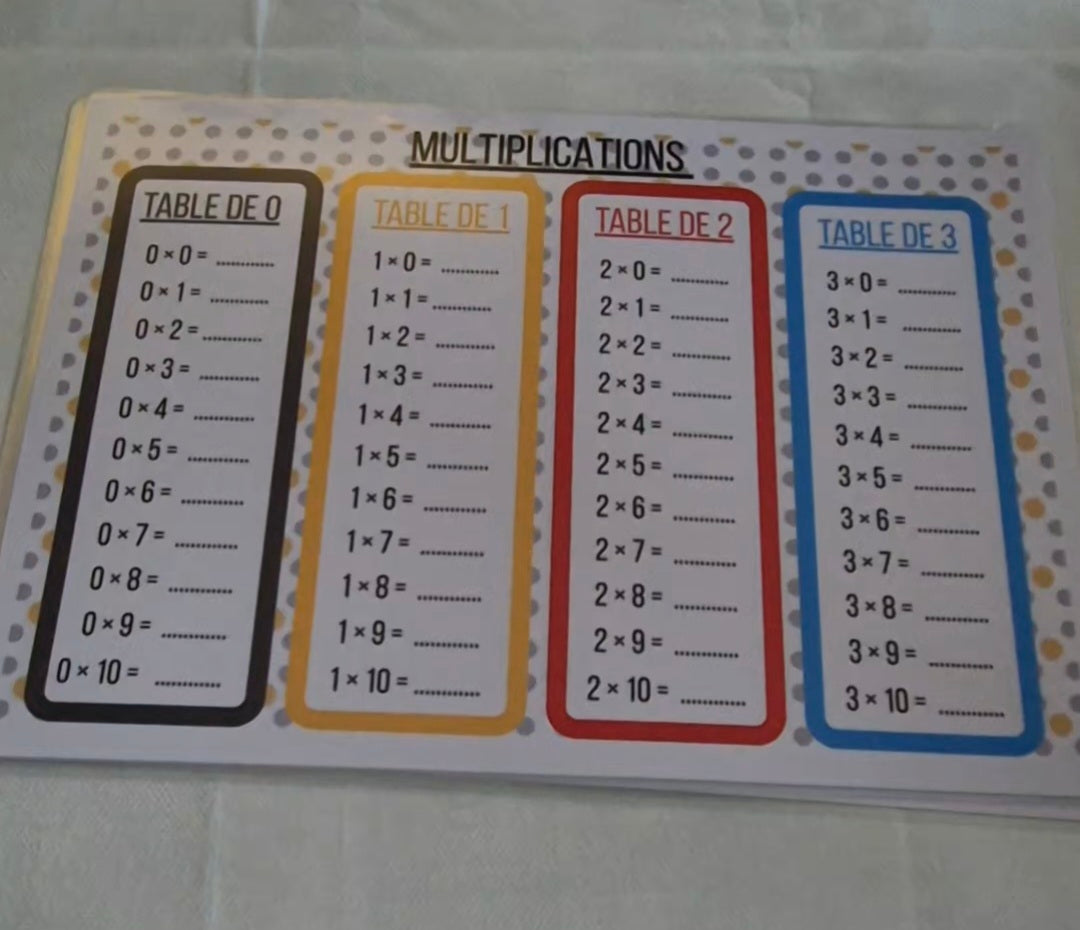 Lot 3 supports calcul addition soustraction et multiplication pdf