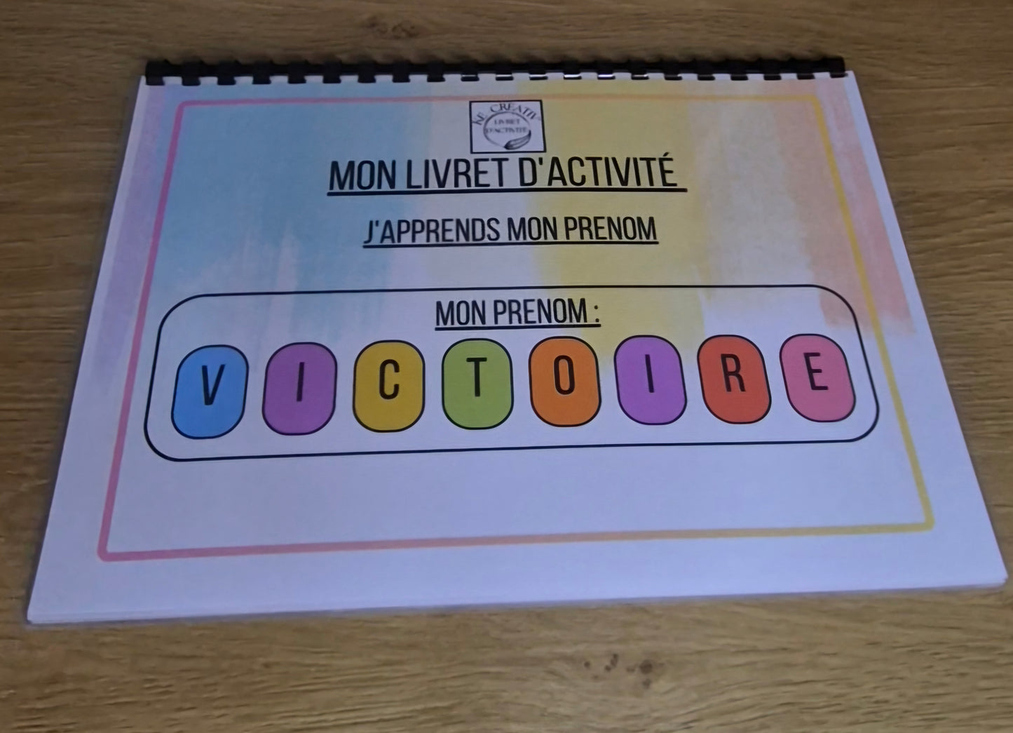 Livret d'activité : J'apprends mon prénom