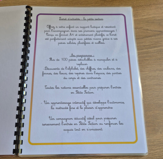Livret d'activité En route vers la Petite Section fille ou garçon