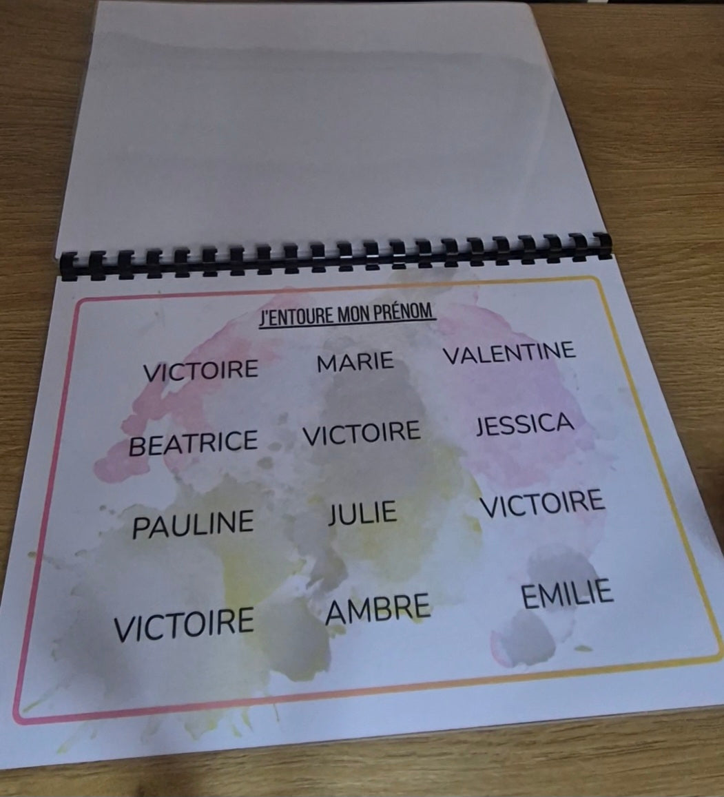 Livret d'activité : J'apprends mon prénom
